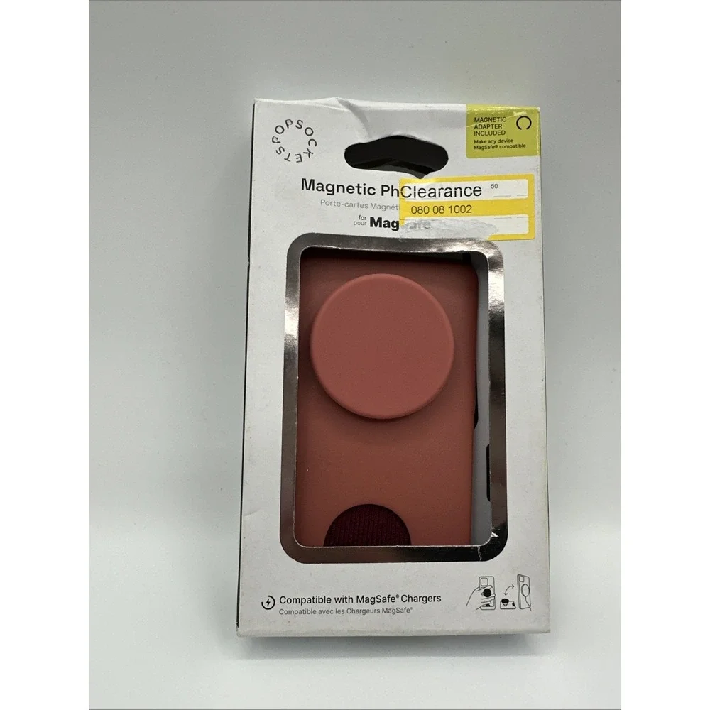 K1-O PopSockets Magnetic Wallet with Grip & MagSafe Adapter Ring Included - Clay
